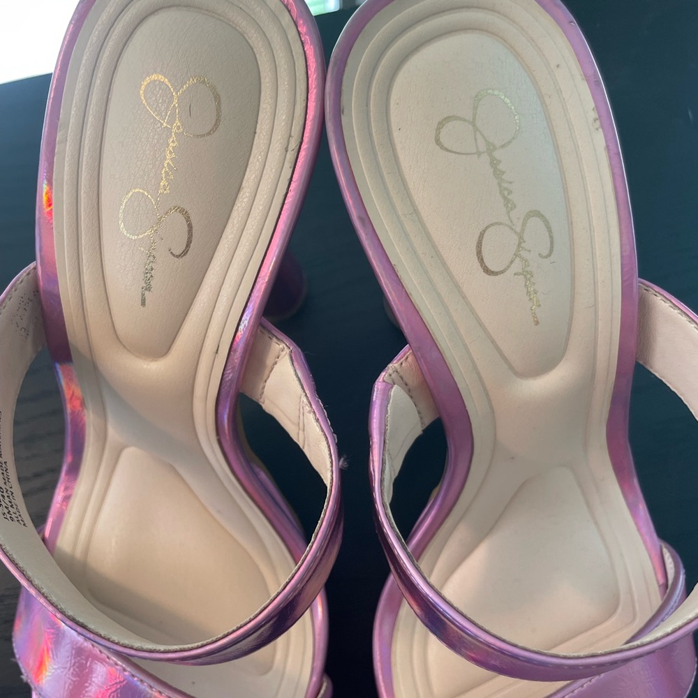 Jessica Simpson Pink Platform Strappy Heels/NWOT/no box - Picture 11 of 11